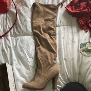 Knee high heel boots